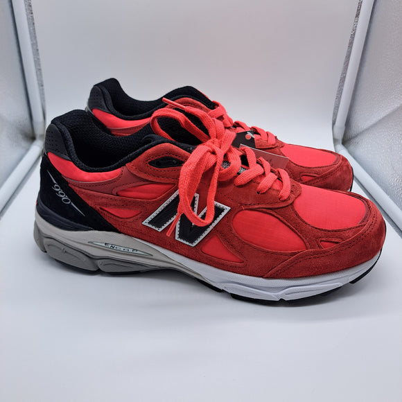 New Balance 990v3 Red Suede - size 9.5