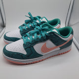 Nike Dunk Low Snakeskin Coral - size 11.5