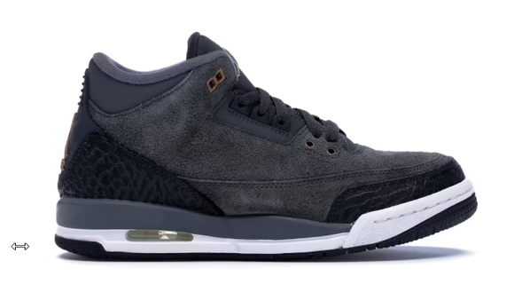 Jordan 3 Anthracite - size  6.5y