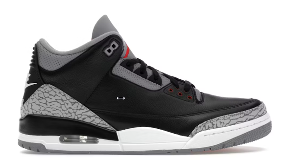 Jordan 3 Black Cement (2024) - size  8.5