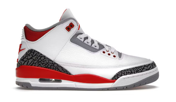 Jordan 3 Fire Red - size  8
