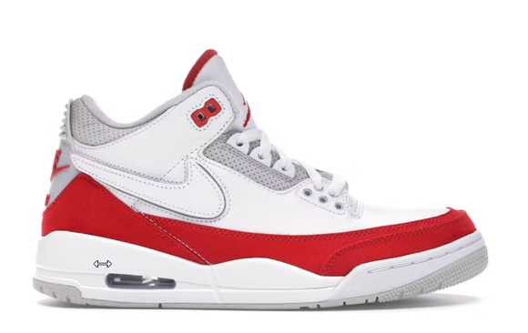 Jordan 3 Tinker White University Red - size  12