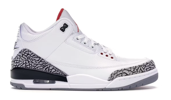 Jordan 3 White Cement '88 - size  10.5