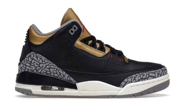Jordan 3 Black Cement Gold - size  7w