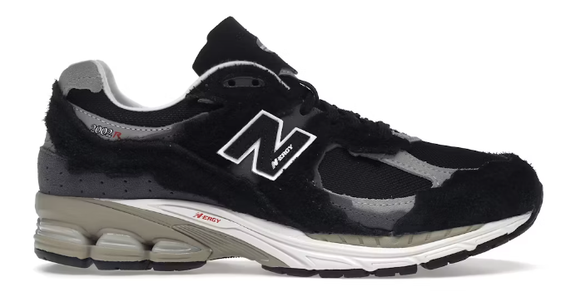 New Balance 2002R Protection Pack Black Grey - size 9.5