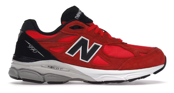 New Balance 990v3 Red Suede - size  9.5