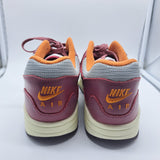 Nike Air Max 1 Patta Waves Maroon - size 10.5