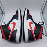 Jordan 1 Mid White Black Red - size 9.5