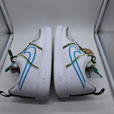 Nike Air Force 1 Worldwide White Blue Fury - size 11