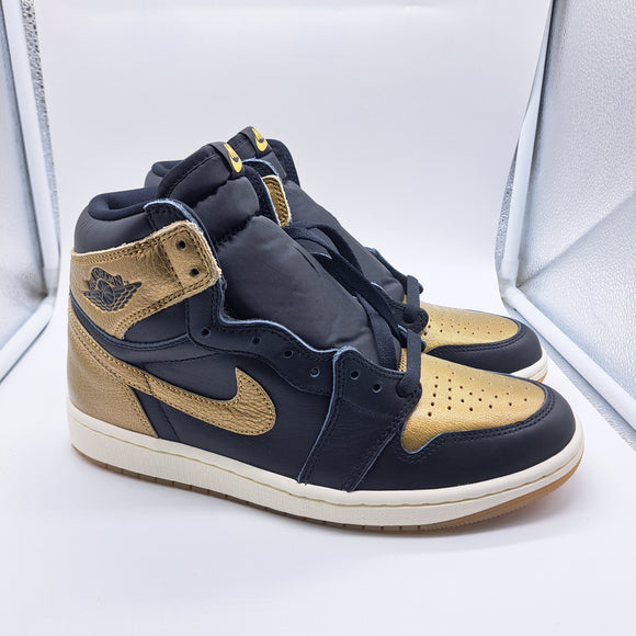 Jordan 1 Black Metallic Gold - size 9