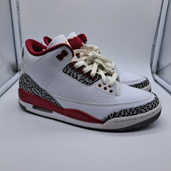 Jordan 3 Cardinal Red - size 7