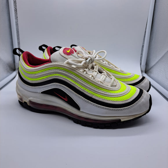 Nike Air Max 97 White Pink Black Volt - size 7y