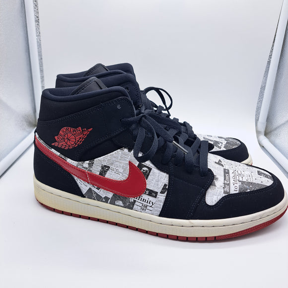 Jordan 1 Mid Newspaper Air Times - size 10