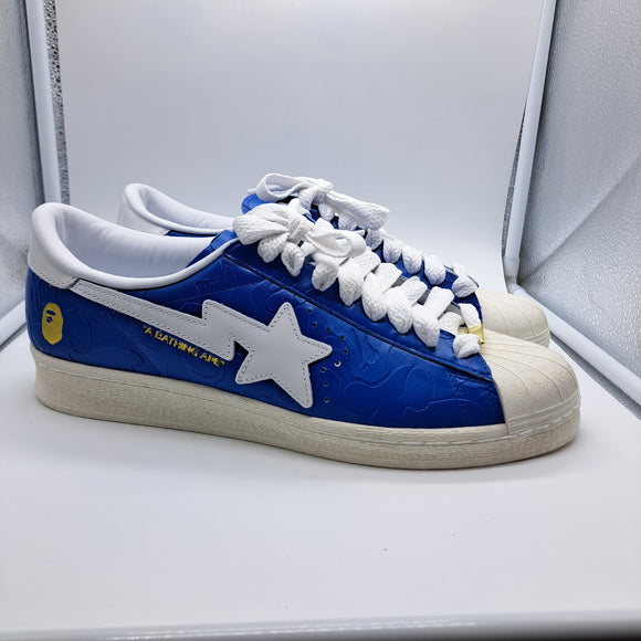 Adidas Superstar Vintage BAPE Blue White - size 12