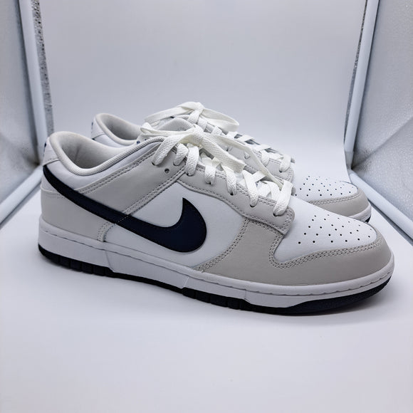 Nike Dunk Low White Midnight Navy - size 10