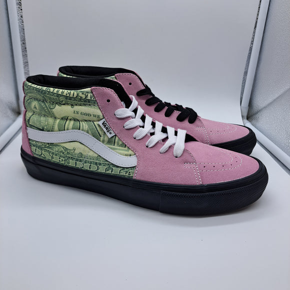 Supreme Vans Skate Grosso Mid Dollar Pink - size 10.5