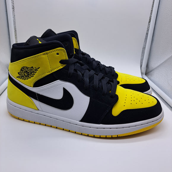 Jordan 1 Mid Yellow Toe Black - size 12