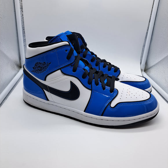 Jordan 1 Mid Signal Blue - size 11.5