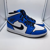 Jordan 1 Mid Signal Blue - size 11.5