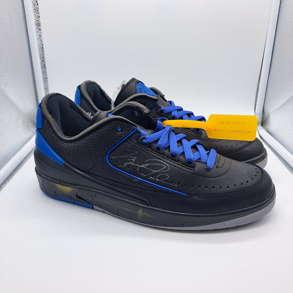 Jordan 2 Off-White Black/Blue - size 8.5