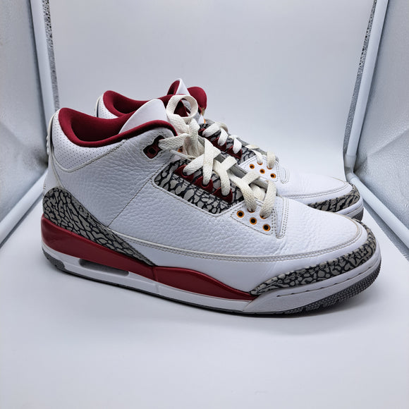 Jordan 3 Cardinal Red - size 10.5