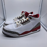 Jordan 3 Cardinal Red - size 10.5