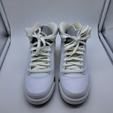 Jordan 5 White Metallic - size 6.5y