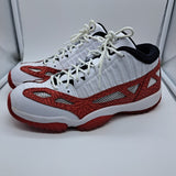 Jordan 11 Low IE White Gym Red - size 10