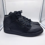 Jordan 1 Mid Triple Black - size 13