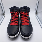 Jordan 1 Black Satin Gym Red - size 10.5