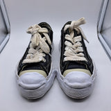 Maison Mihara Yasuhiro Hank Canvas Low Black Leather - size 38