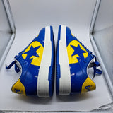 Bapesta Blue Yellow Patent Leather - size 12