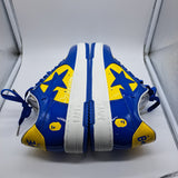 Bapesta Blue Yellow Patent Leather - size 12