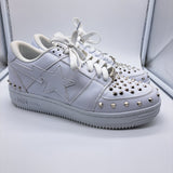 Bapesta White Studded  - size 8.5