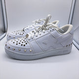 Bapesta White Studded  - size 8.5
