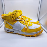 Nike AF1 Mid Off White Canary Yellow - size 10
