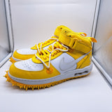 Nike AF1 Mid Off White Canary Yellow - size 10