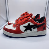 Bapesta Red White Patent Leather - size 10