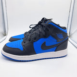 Jordan 1 Mid Black Royal Blue - size 6y