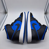 Jordan 1 Mid Black Royal Blue - size 6y