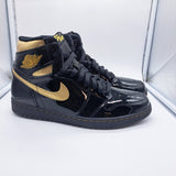 Jordan 1 Black Metallic Gold - size 9.5