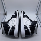 Jordan 1 Mid Patent Black White Metallic Gold - size 9.5