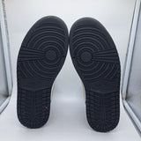 Jordan 1 Mid Patent Black White Gold - size 9.5